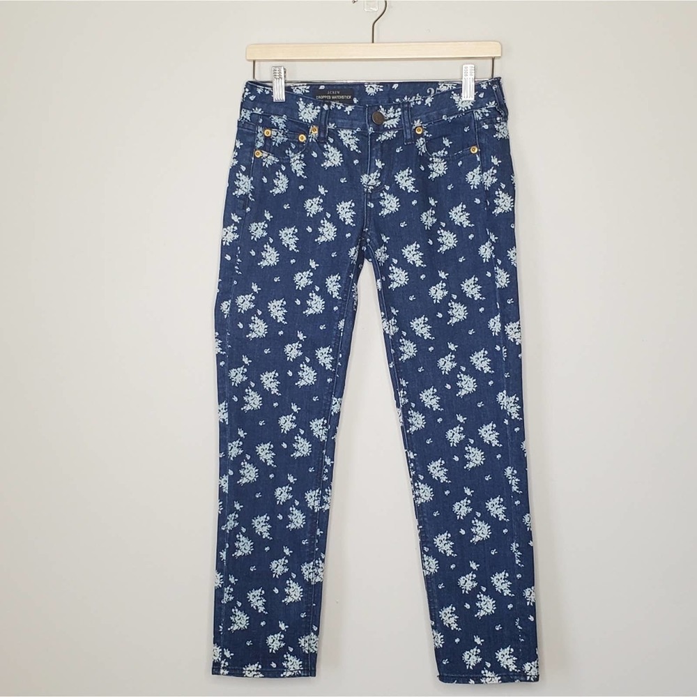 J. CREW | Floral Matchstick‎ Cropped Jeans | 25